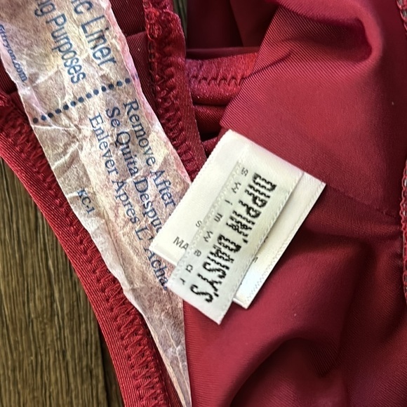 Dippin’ Daisy’s Toxic Fantasy Deep V Neck One
Piece Swimsuit Burgundy L - Picture 7 of 10